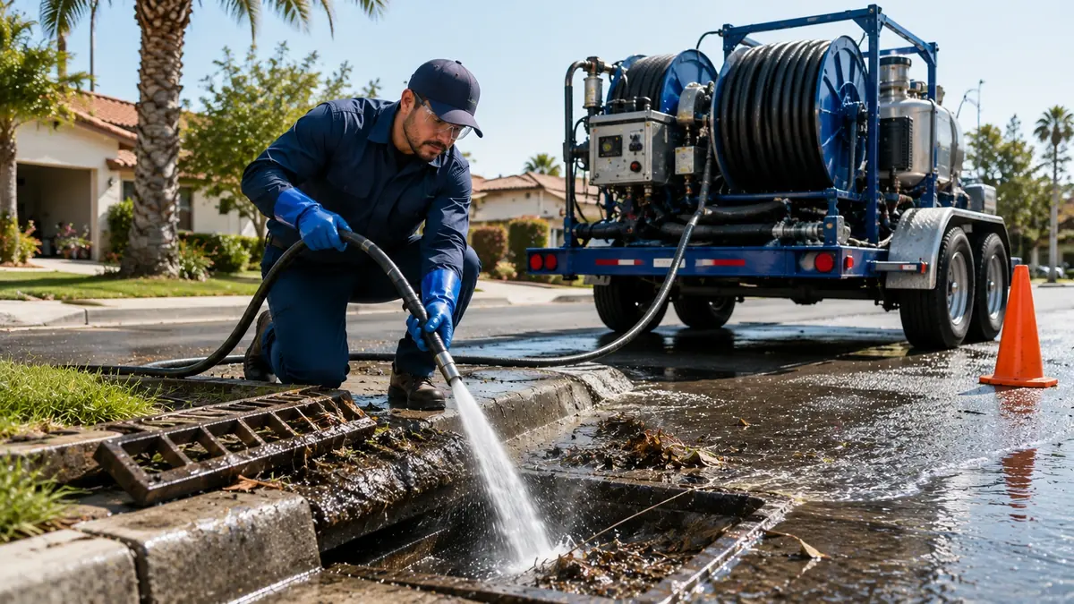 Storm Drain Hydro Jet Cleaning in Loma Mar