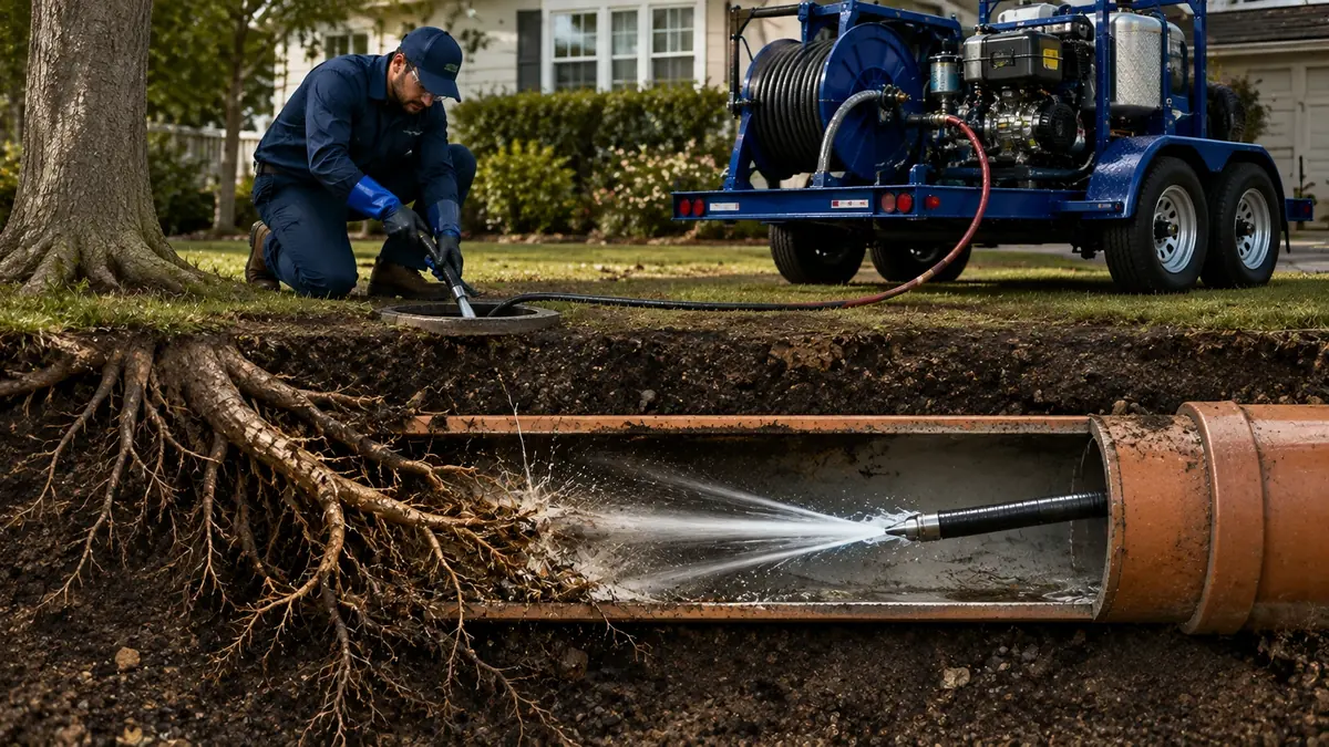 Tree Root Removal with Hydro Jetting in Loma Mar